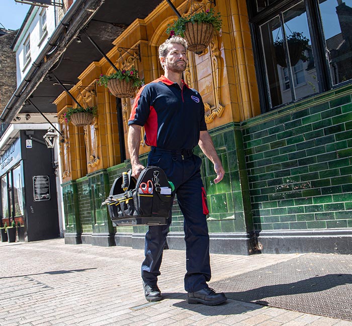 Pimlico engineer walking in Bromley