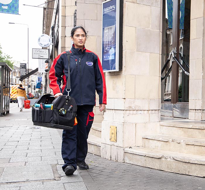 Pimlico engineer walking by the Brixton Academy in Lambeth