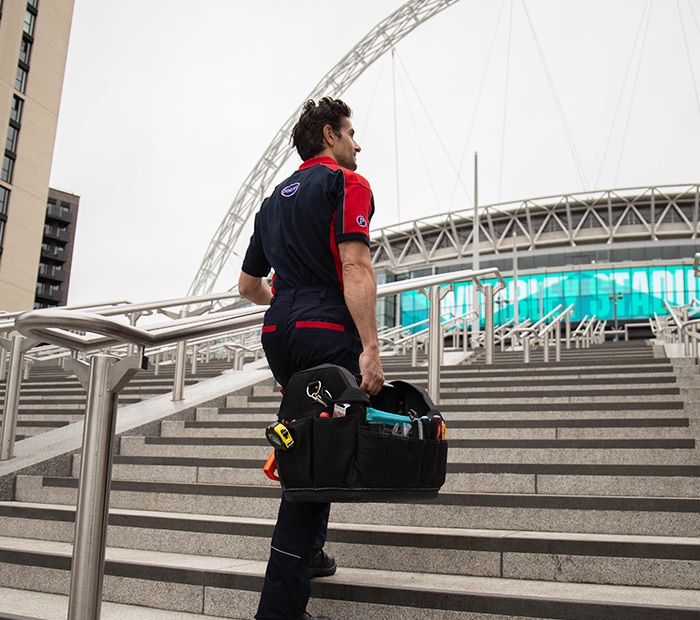 Pimlico engineer outside Wembley Park in Brent