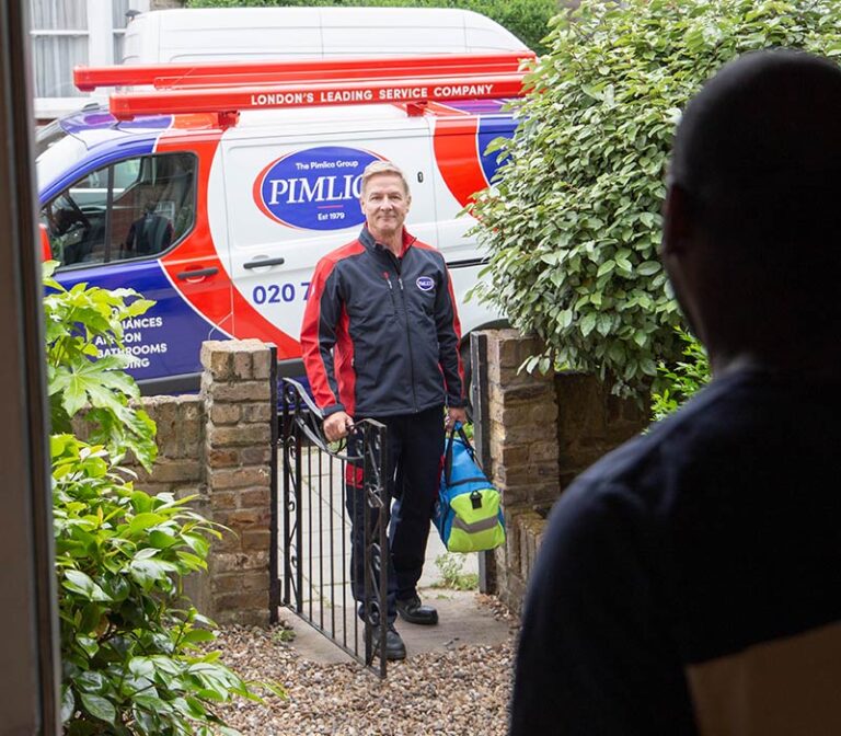 Pimlico engineer at customers gate