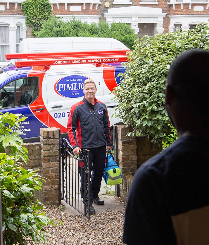 Pimlico engineer at customers gate