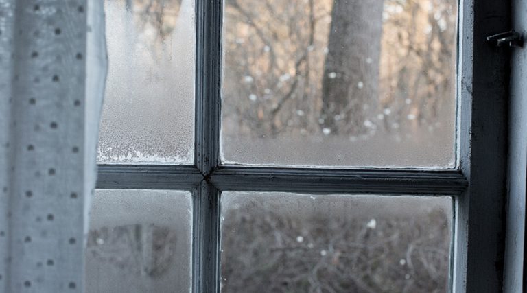 Condensation on a window that could lead to damp