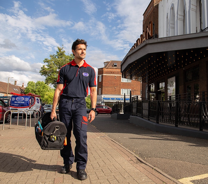 Pimlico engineer walking in Barnet