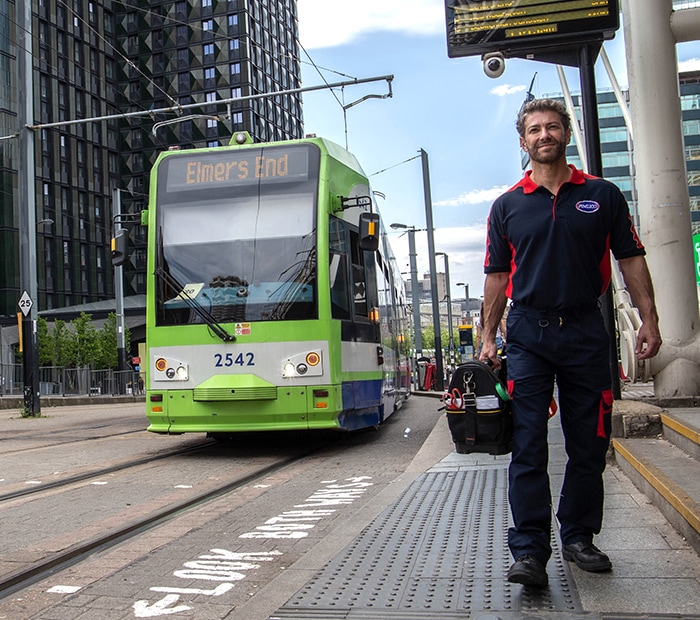 Pimlico engineer walking in Croydon