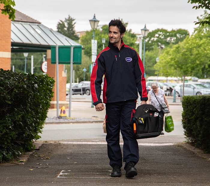 Pimlico engineer walking in Harrow