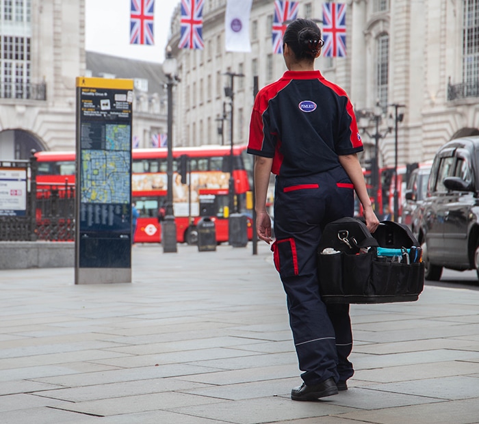 Pimlico engineer walking in Westminster