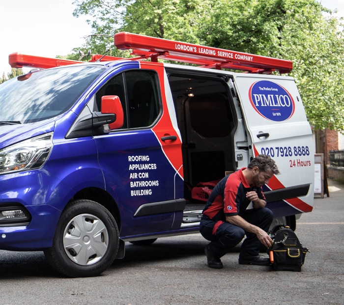 Pimlico engineer prepping their gear in Sutton