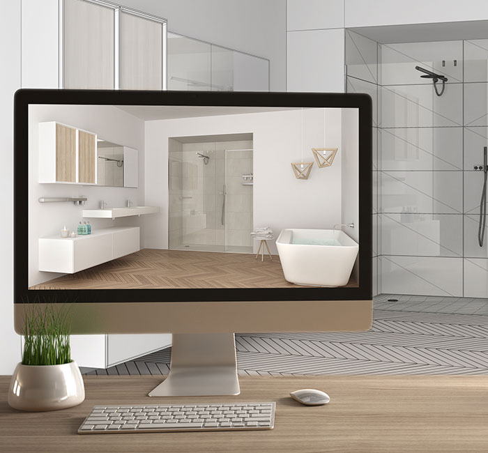 CAD bathroom render