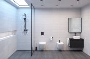 Minimal bathroom with shower