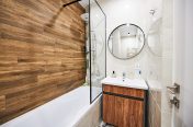 Bathroom with wooden details