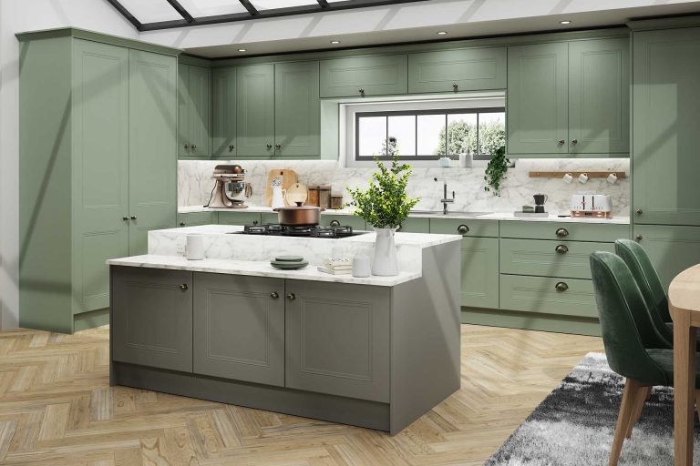 Bella matt sage and green buxton kitchen