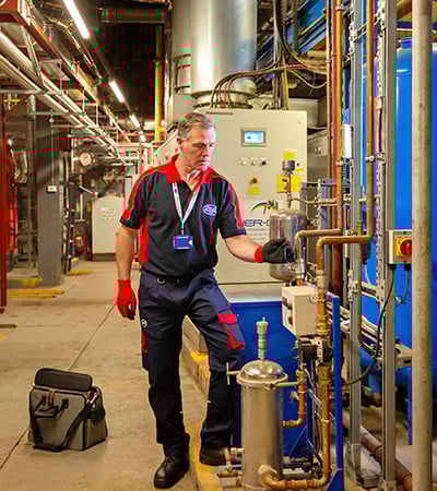 Pimlico heating engineer check a heating system
