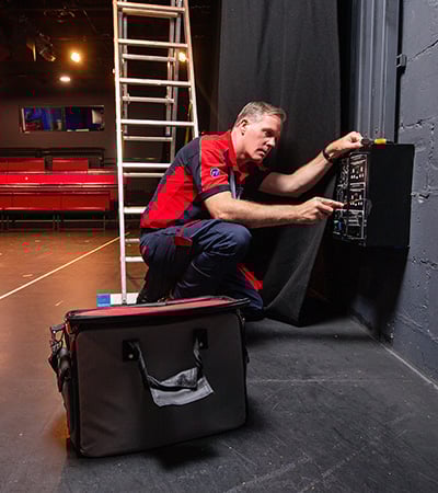 Pimlico electrician working on a electrical unit