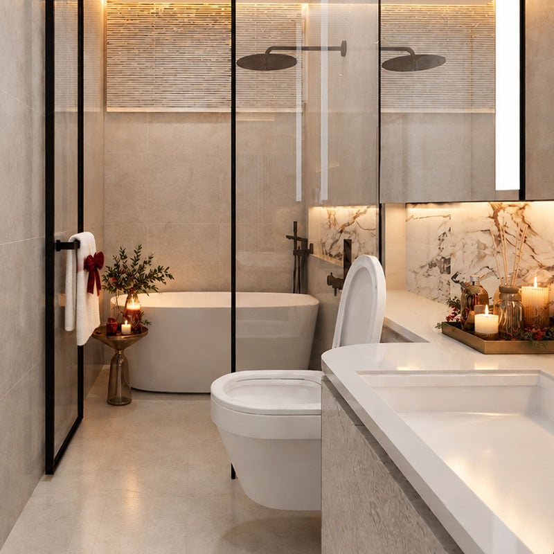 Christmas bathroom
